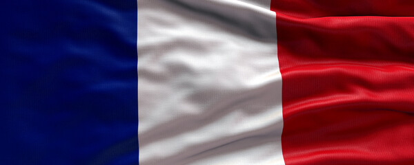 Waving flag of France - Flag of France - 3D flag background