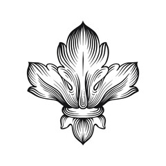 Frame vintage or retro border ornament with baroque style like engraving on classical decor for greeting card and wedding invitation and menu for restaurant.  The foliage swirl victorian or damask.