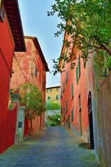 landscape of Buggiano Castello, a charming village of medieval origins in the municipality of Pistoia in Tuscany, Italy