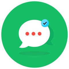 
Two chat bubbles showing concept of communication icon
