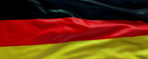 Waving flag of Germany - Flag of Germany - 3D flag background