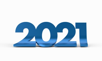new year 2021 business 3d number