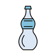 beverage bottle water line and fill icon