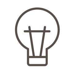 bulb light line style icon