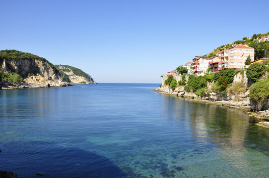 Closeup shot of the port town Amasra in Bartin Turkey