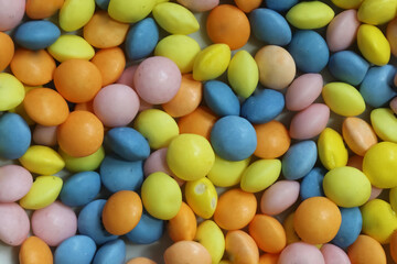 Fototapeta na wymiar sweet chewing beans as background pattern