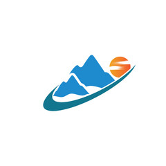 Mountain icon Logo Template Vector illustration design