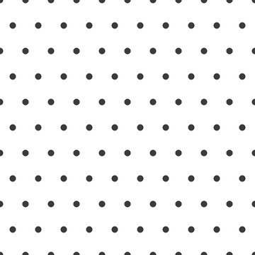 Seamless polka dot pattern on white background