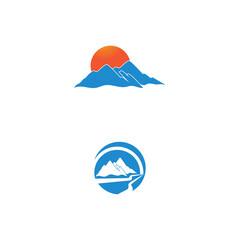 Mountain icon Logo Template Vector illustration design