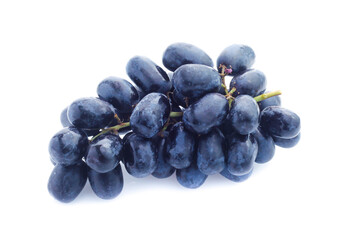 Black grapes, isolated on white
