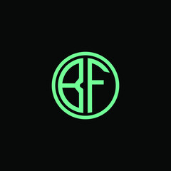 BF MONOGRAM letter icon design on BLACK background.Creative letter BF/B F logo design.
 BF initials MONOGRAM Logo design.
