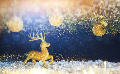 Obraz na płótnie Canvas Christmas and New Year holidays background. Merry Christmas