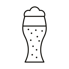 beer drink in glass line style icon
