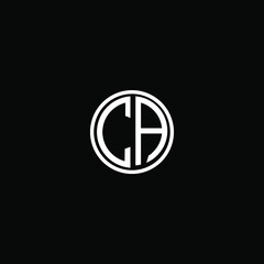 CA MONOGRAM letter icon design on BLACK background.Creative letter CA/C A logo design.
 CA initials MONOGRAM Logo design.