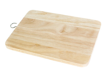Wooden chopping block isolated with white background