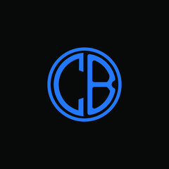 CB MONOGRAM letter icon design on BLACK background.Creative letter CB/C B logo design.
 CB initials MONOGRAM Logo design.