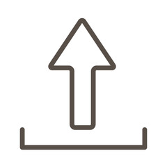 arrow upload line style icon