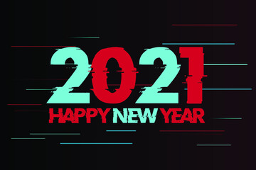 2021 happy new year speed fastest font style text vector design