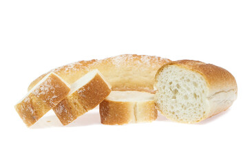 Bread isolated on white background