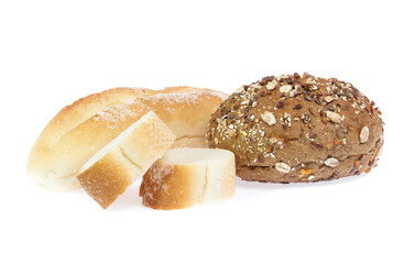 Bread isolated on white background