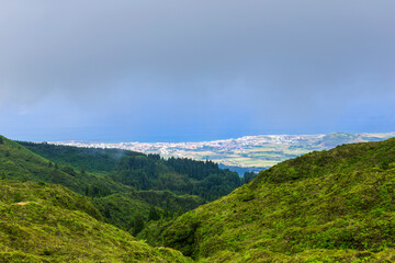 Naklejka premium Beautiful landscape in Azores