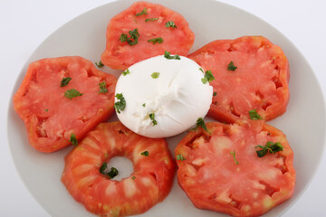 tomato and mozarella