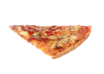 Slice of Pizza Isolated on White Background