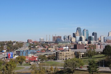 Fototapeta na wymiar The skyline of Kansas City, Missouri 