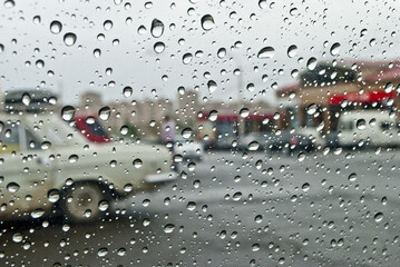 Raindrops on SACU cause a beautiful autumn mood: