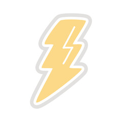 power ray sticker flat style icon