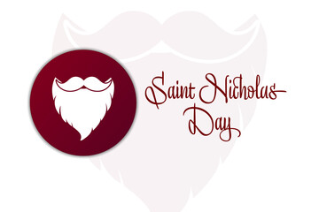 Saint Nicholas Day. December 6. Holiday concept. Template for background, banner, card, poster with text inscription. Vector EPS10 illustration.