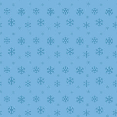 Snowflakes Pattern Background. Infinite Vector in Flat Design