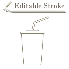 Obraz premium Cinema Soda Drink Icon