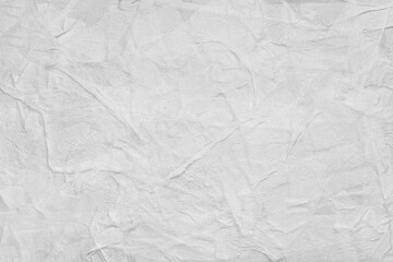 Textured handmade white textile background with mesh and paper base. Horizontal background handmade for design