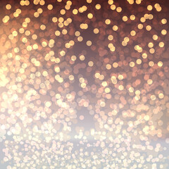 Bokeh background, festive confetti, shining garlands, Christmas and New Year holidays.