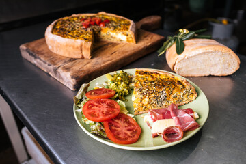 Delicious Plate of Food in Kitchen