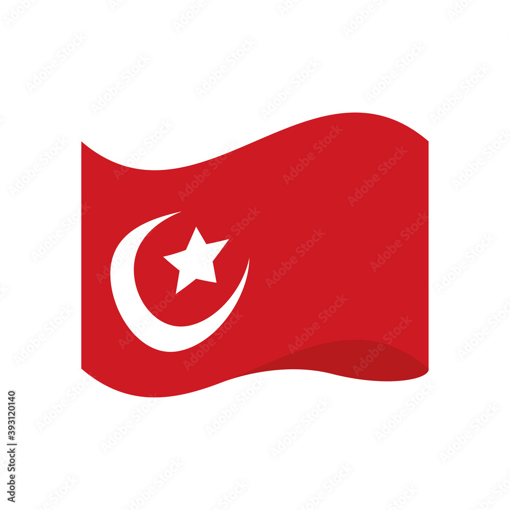 Sticker turkey flag country patriotic icon