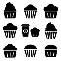 Muffin icon, logo isolated on white background