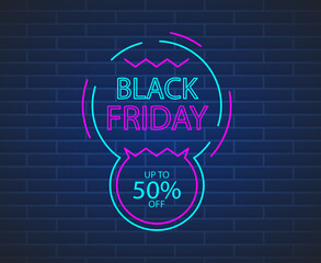Abstract Design Black Friday Neon
