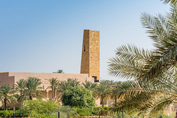 Obraz premium Historic buildings of Diraiyah clay castle, also as Dereyeh and Dariyya, a town in Riyadh, Saudi Arabia, was the original home of the Saudi royal family, and the capital of the Emirate of Diriyah.