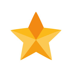 golden star decoration isolated icon