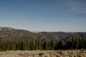Amazing autumn vertical mountains landscape