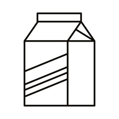 milk box beverage line style icon