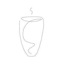 Cup of coffee on white background. Vector illustration