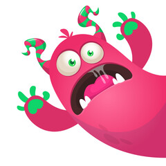Funny cartoon monster design. Monster character illustration