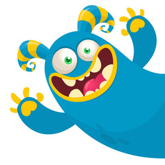 Funny cartoon monster design. Monster character illustration