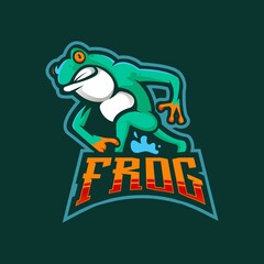 Frog esport mascot logo design