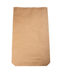 Paper bag on an isolated white background.