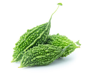 Bitter gourd isolated on white background