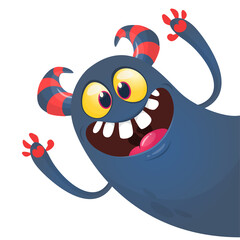 Funny cartoon monster design. Monster character illustration